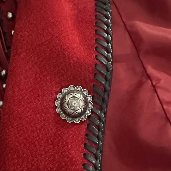 Women's Red Fringe Jacket - Picture 4 of 5